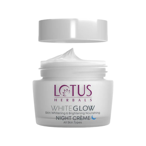 lotus herbals whiteglow skin whitening and brightening nourishing night cream review