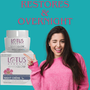 lotus herbals whiteglow skin whitening and brightening nourishing night cream review